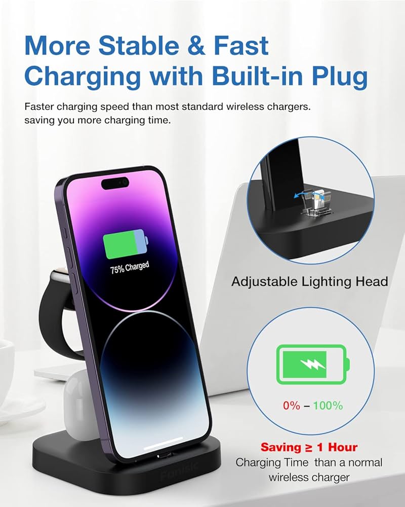 Amazon.com: Wireless Charger for Apple Multiple Devices, 3